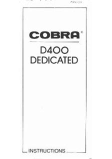 Cobra 400 D manual. Camera Instructions.